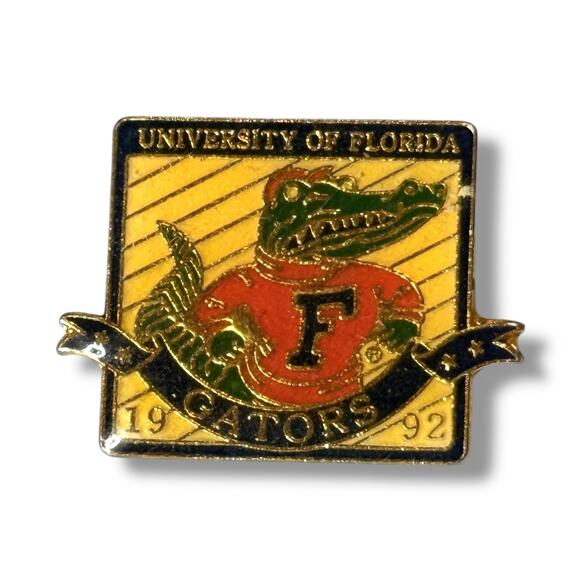 Vintage 1992 Florida Gators Lapel Pin University of Florida Gold Tone & Enamel - Picture 2 of 4